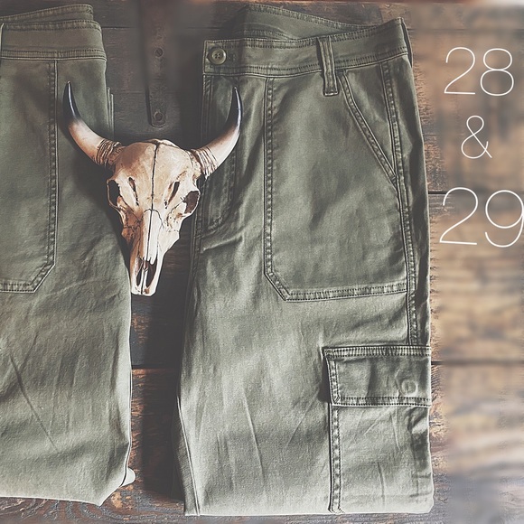 Caro Pants Army Green Raw Hem - Picture 14 of 16